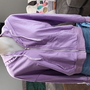Shein Purple Light Weight Zip Hoodie